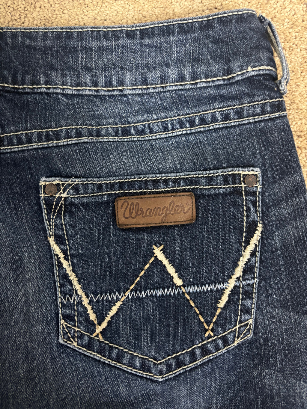 Wrangler low rise Premium patch jeans