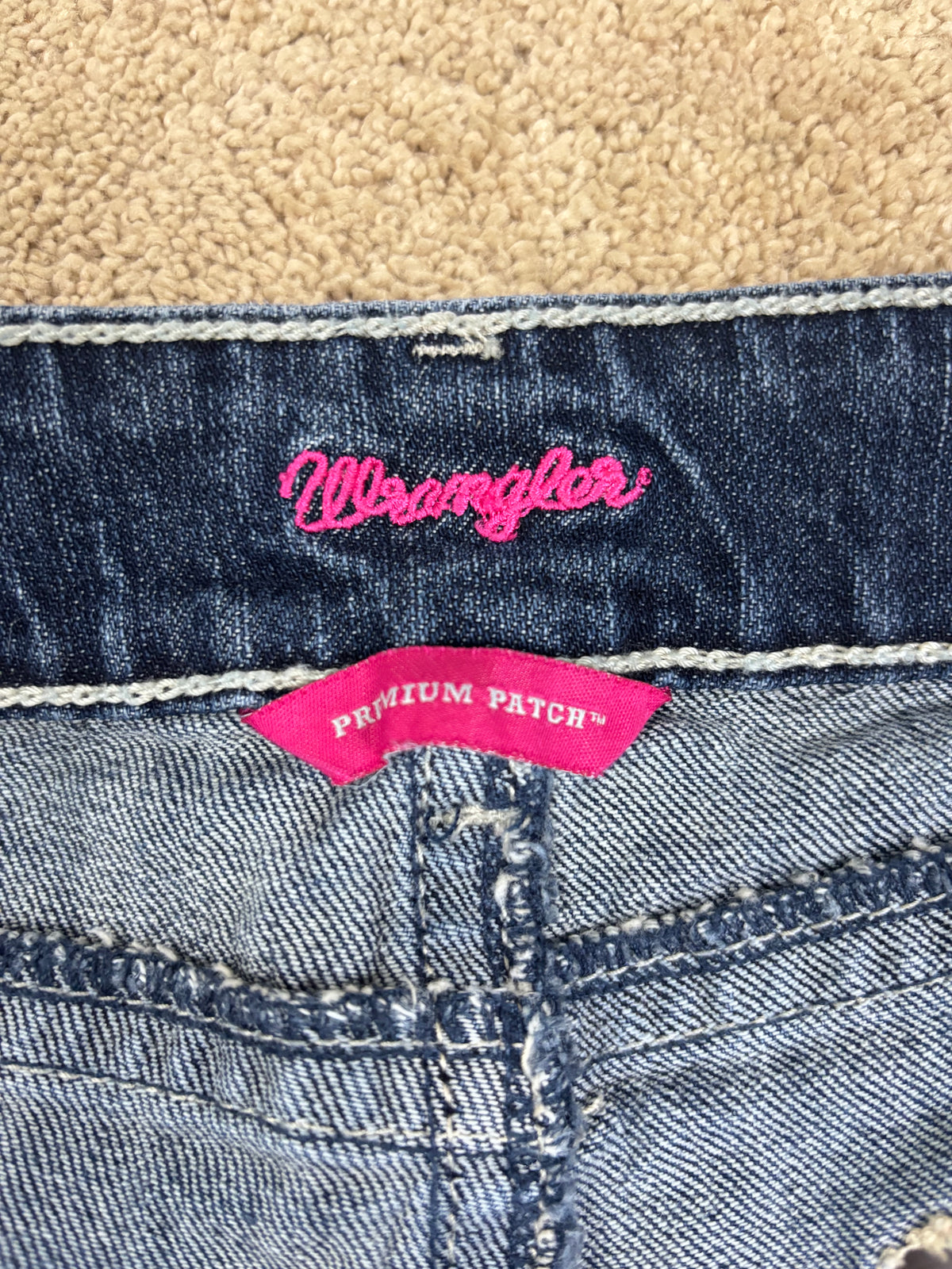 Wrangler low rise Premium patch jeans