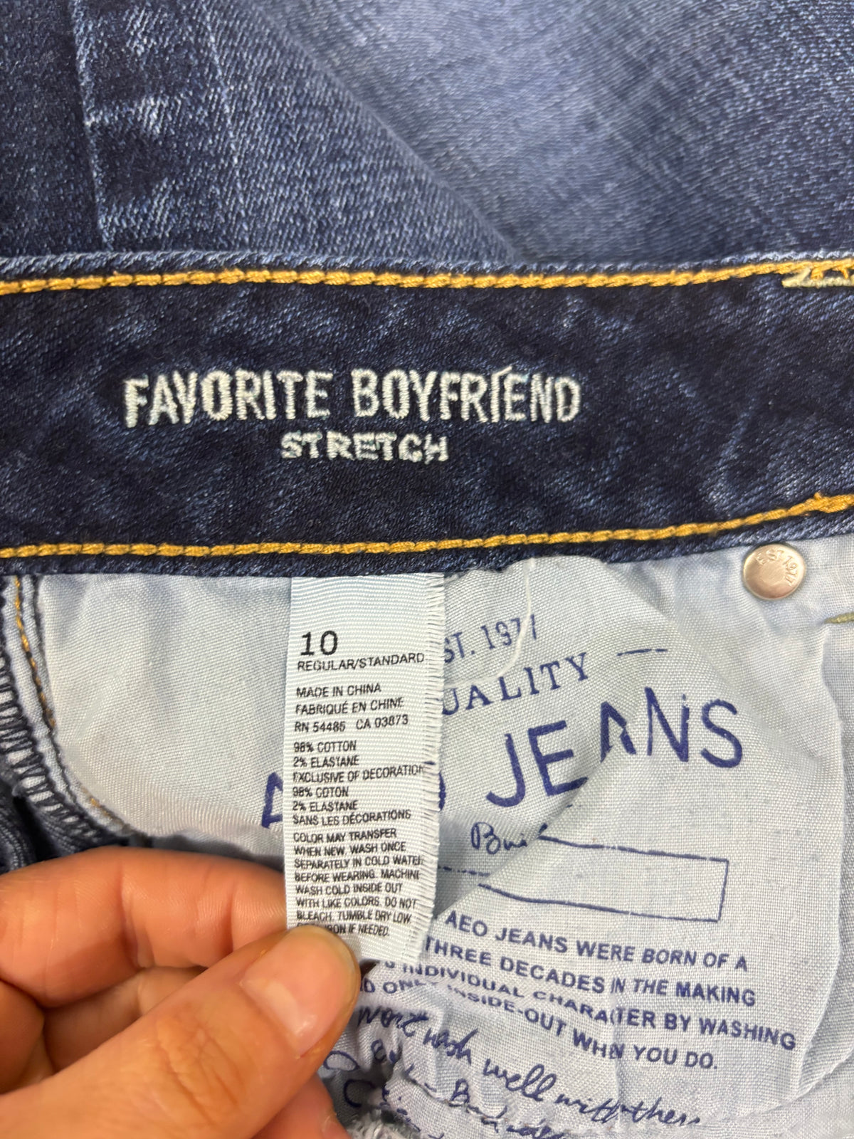 American Eagle “Favorite Boyfriend” stretch jeans