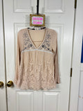Jolt long sleeve boho top, S
