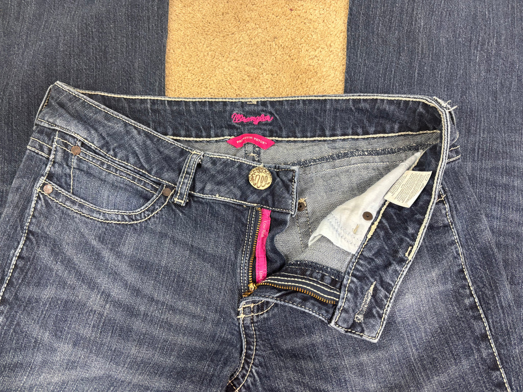 Wrangler low rise Premium patch jeans