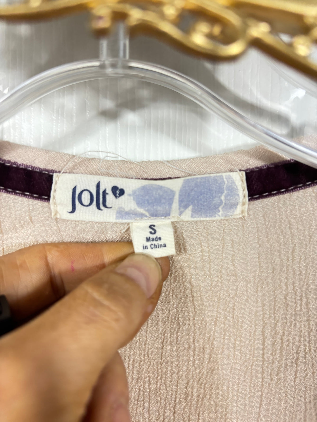 Jolt long sleeve boho top, S